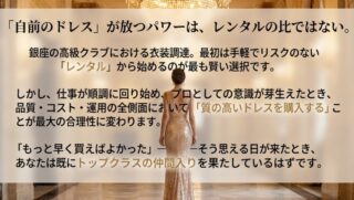 銀座高級クラブでレンタルドレスを使うメリット10選と合理性｜購入との比較検証